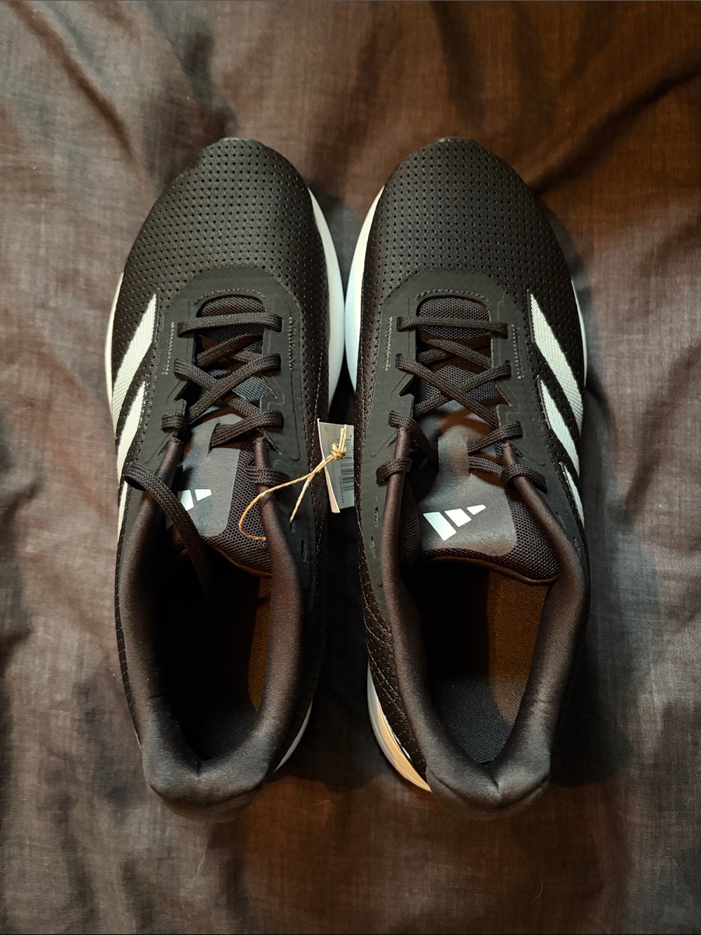 adidas Men's Black Sneakers with White Three-Stripes